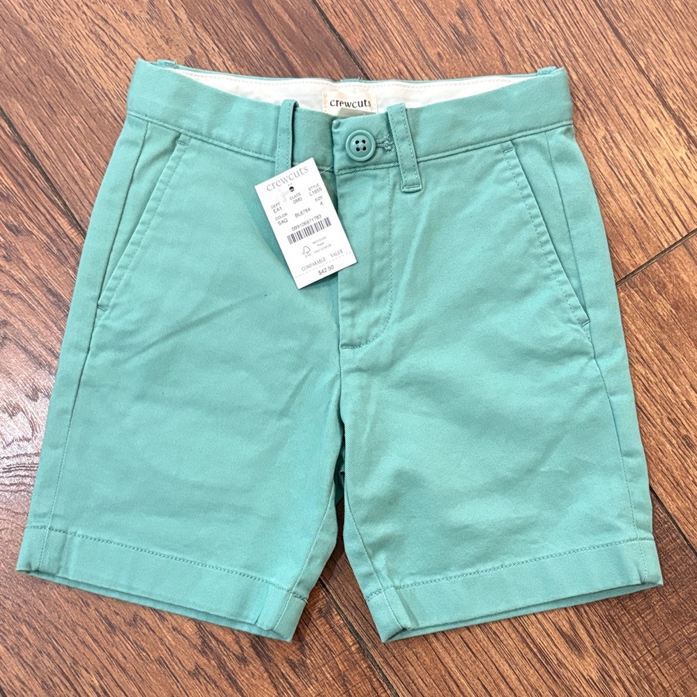 Crewcuts Mint Green Flat Front Shorts Size 4